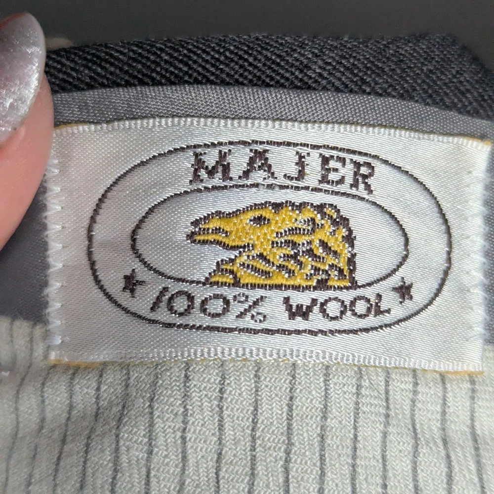 Ben Silver by Majer Dress Pants 34 X 27.5 Charcoal Gray USA Made Wool Pleated